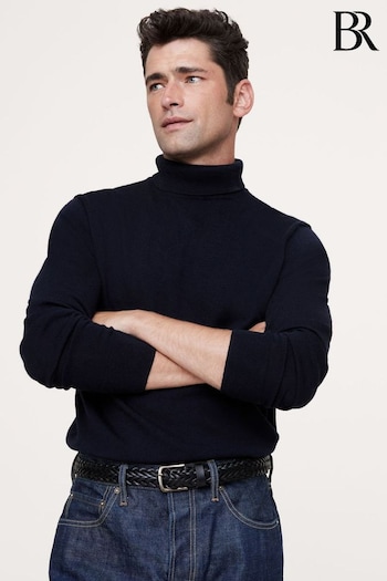 Banana Republic Black Merino Wool Italian Turtle Neck Jumper (E87844) | £75