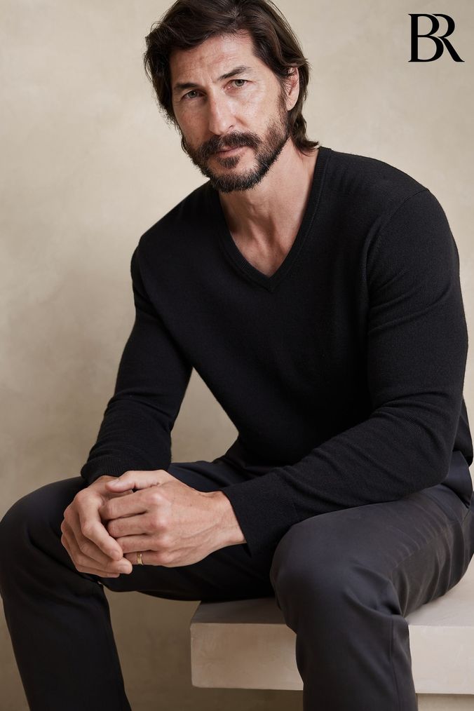 Next mens black jumper outlet