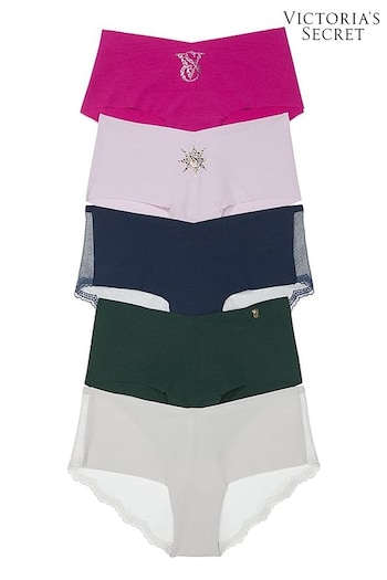 Victoria's Secret Pink/Purple/Navy Blue/Green/Grey Multipack Knickers (E87918) | £27