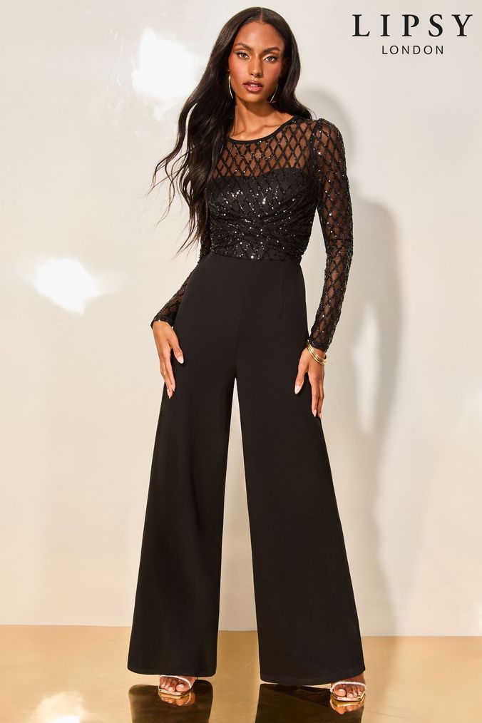 Buy Black Embellished Jumpsuit Online Next UK