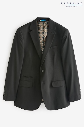 BadRhino Big & Tall Black Plain Suit Jacket (E88692) | £75