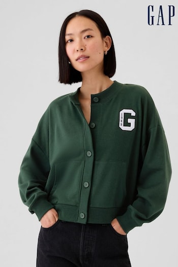 Gap Green Vintage Soft Oversized Varsity Cardigan (E88785) | £40