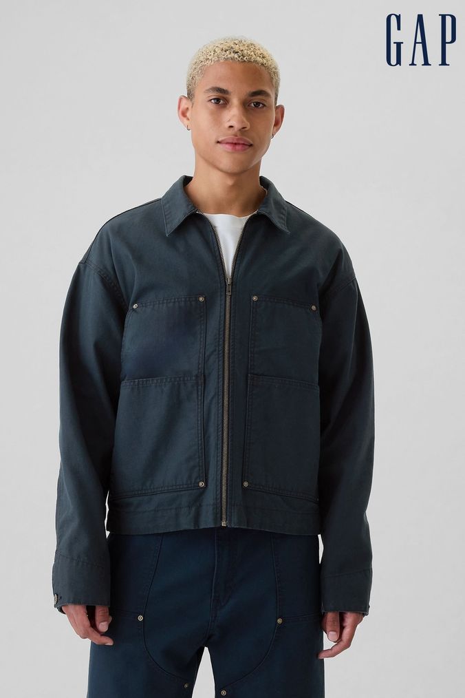 ParallaxShops HTG WORK JACKET Buy Men s Newborn Boys Older Boys Older Girls Younger Boys Younger Girls Jackets X Large Blue Cotton Gap Online