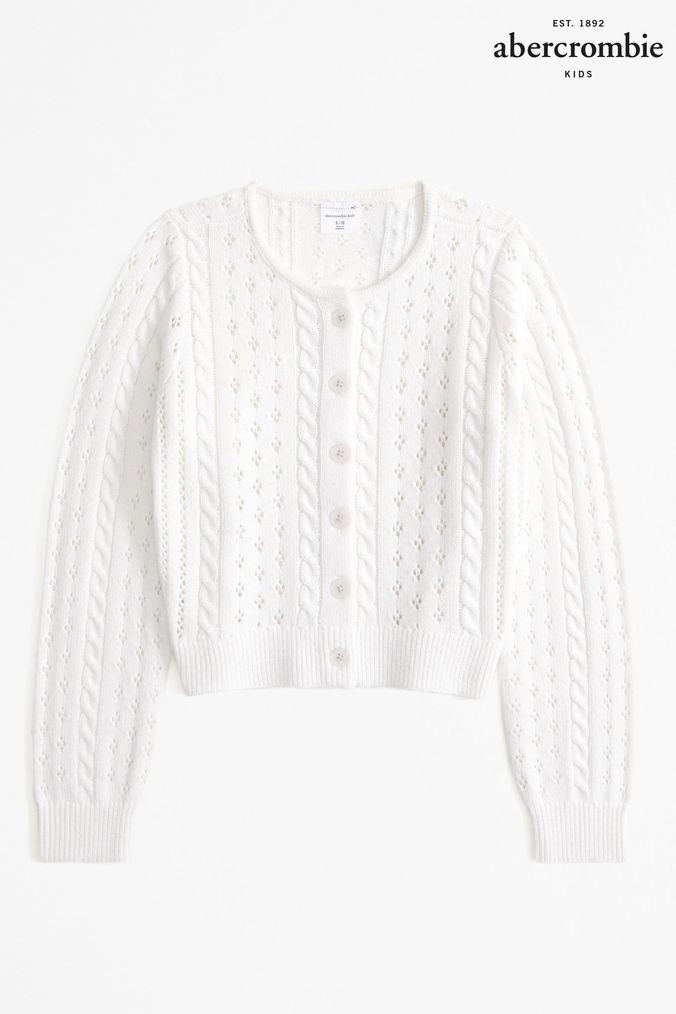 Next girls white cardigan top
