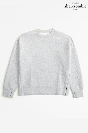 Abercrombie & Fitch Grey Logo Graphic Crew Sweat Top (E89077) | £40 - £42