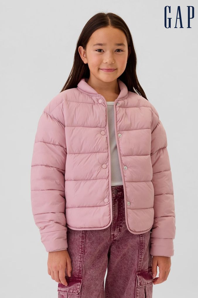 Gap pink puffer jacket clearance