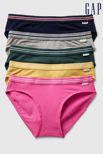 Gap Yellow Bikini Briefs 5 Pack (4-13yrs) (E89160) | £20