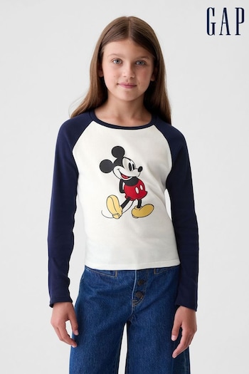 Gap Blue Disney Mickey Mouse Raglan T-Shirt (4-13yrs) (E89169) | £16