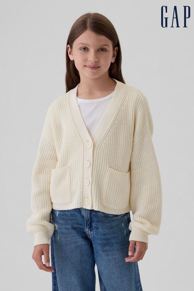 Girls Cream Cardigans Cream Long Short Cardigans for Girl Next