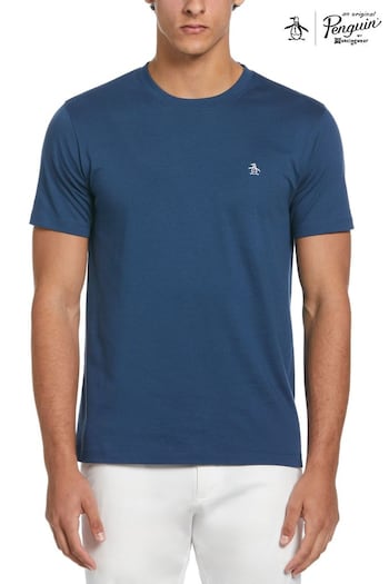 Original Penguin Blue Embroidered Logo T-Shirt (E89210) | £30