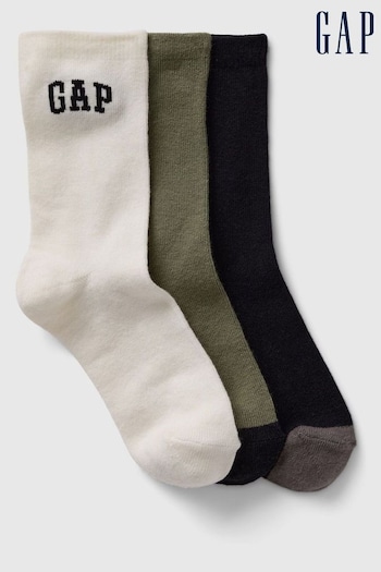 Gap Black Kids 3-Pack Crew Socks (E89337) | £10