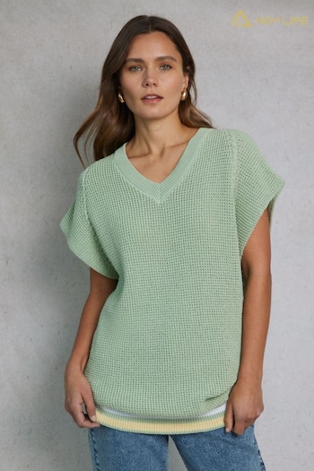 Hay Life Green Knitted Tank (E89656) | £109