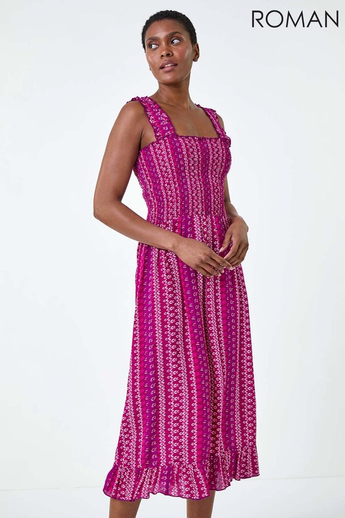 Buy Women s Pink Stripe Dresses Online Next UK
