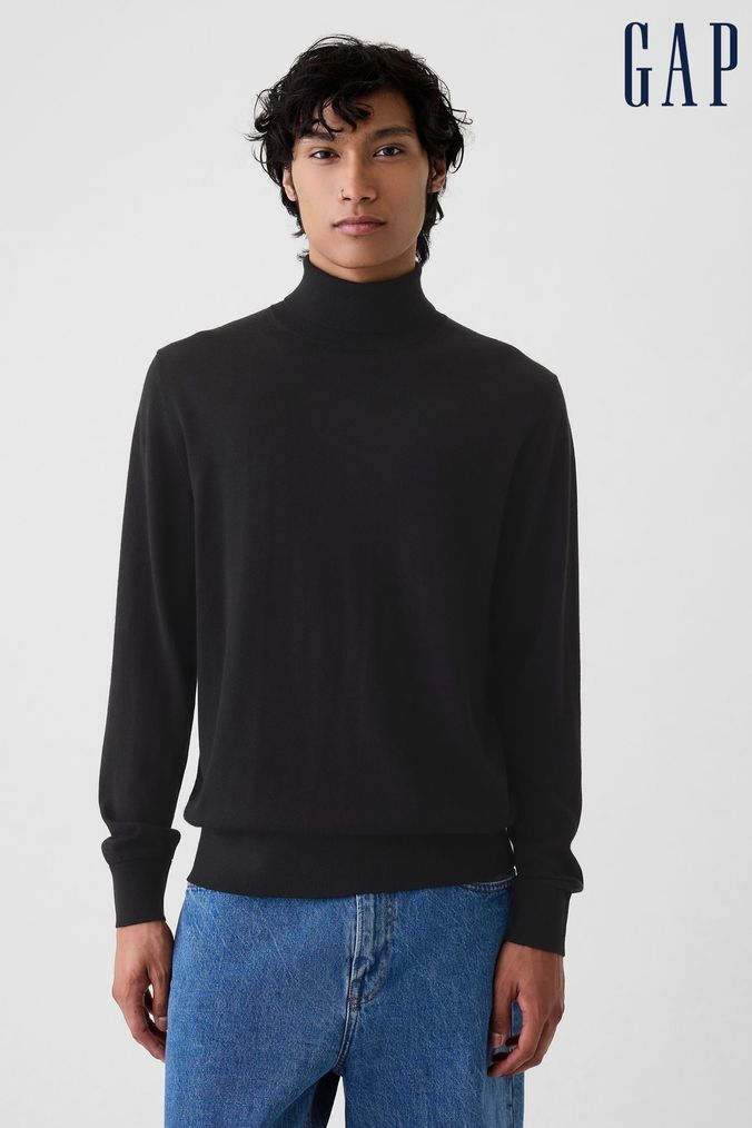 Buy Men s Gap Turtle Neck Wool Plus Size Knitwear Online Next UK