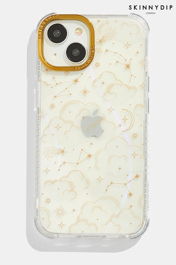 Skinnydip Gold White Happy Flower Shock iPhone Case iPhone 12 / 12 Pro Case (E90361) | £24