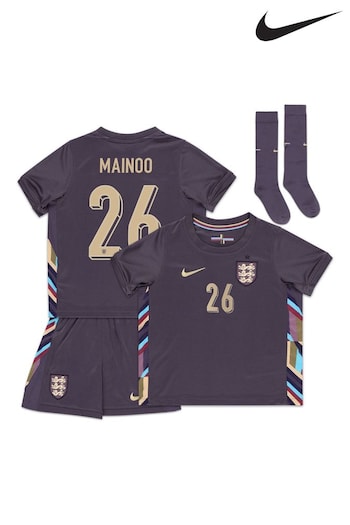 Nike Purple Little Kids England Away Stadium Mini Kit 2024 (E90657) | £70