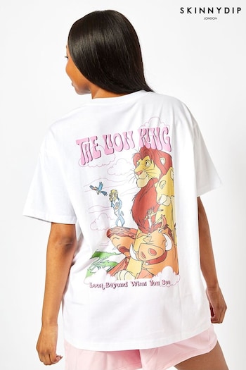 Skinnydip Disney The Lion King Poster 100% Cotton White T-Shirt (E90797) | £22