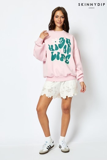 High On Life Sweatshirt in Pink (E90886) | £35