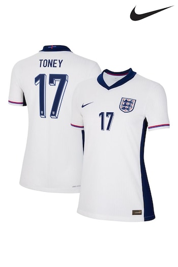 Nike White ESSENTIALSs England Dri Fit Adv Home Match Shirt 2024 (E91053) | £140