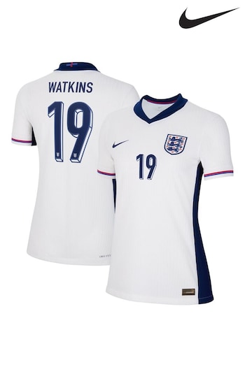 nike rising White Womens England Dri Fit Adv Home Match Shirt 2024 (E91085) | £140