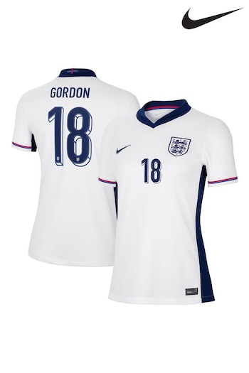Nike White Gordon 18 Womens England Home Stadium Shirt 2024 (E91097) | £100