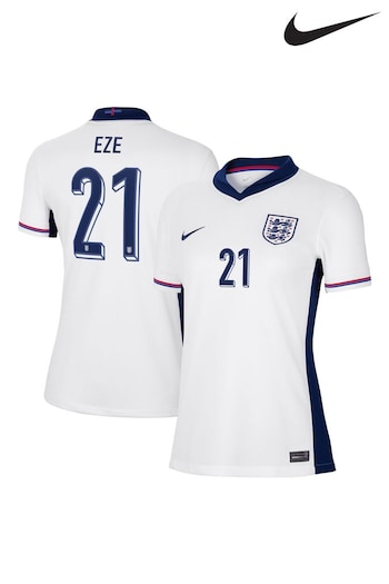 Nike White Eze 21 Womens England Home Stadium Shirt 2024 (E91115) | £100