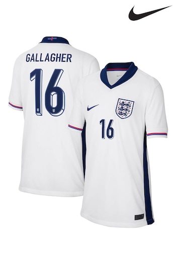 Nike White Kids England Home Stadium 2024 Shirt (E91119) | £80