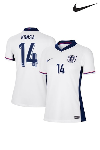 Nike White Konsa 14 Womens England Home Stadium Shirt 2024 (E91120) | £100