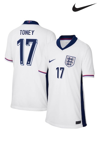 nike gamme White Kids England Home Stadium 2024 Shirt (E91128) | £80