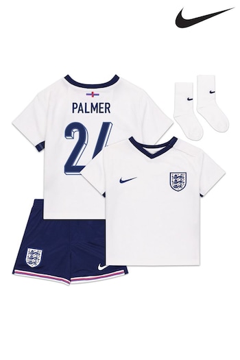 Nike White Palmer 24 Infant England OAMC Stadium Mini Kit 2024 (E91131) | £65