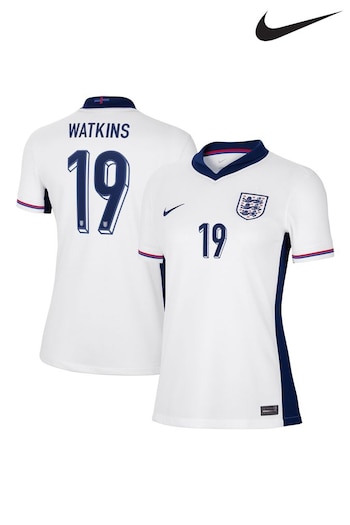 Nike White Watkins 19 Womens England Home Stadium Shirt 2024 (E91172) | £100