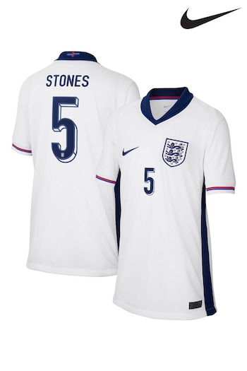 Nike White Kids England Home Stadium 2024 Shirt (E91207) | £80