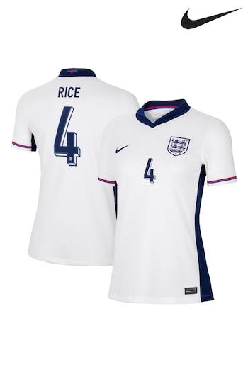 Nike White Rice - 4 Womens England Home Stadium Shirt 2024 (E91231) | £100