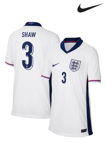 Nike White Kids England Home Stadium 2024 Shirt (E91233) | £80