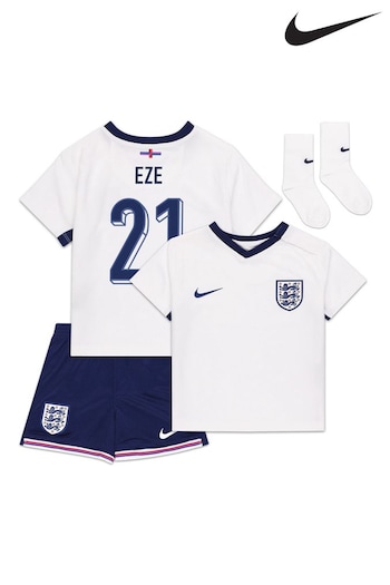 Nike White Infant England Home Stadium Mini Kit 2024 (E91244) | £65