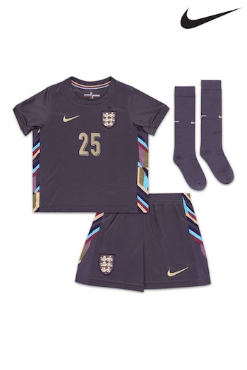 Nike Purple Wharton 25 Little Kids England Away Stadium Mini Kit 2024 (E91304) | £70