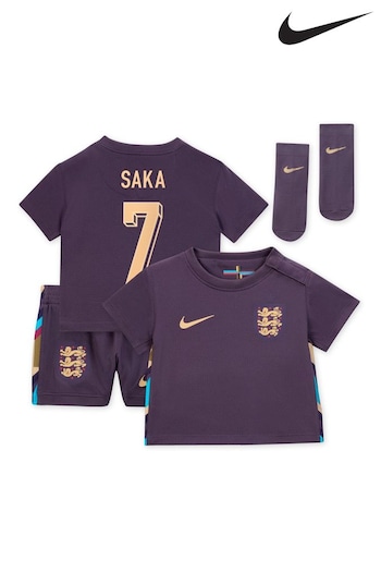 Nike Away Saka - 7 Infant England Stadium Mini Kit 2024 (E91323) | £65