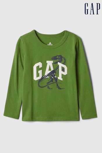 Gap Green Mix and Match Logo Graphic Long Sleeve T-Shirt (6mths-5yrs) (E91552) | £8