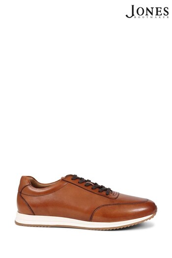 Jones Bootmaker Southend2 Leather Brown Trainers (E92279) | £99