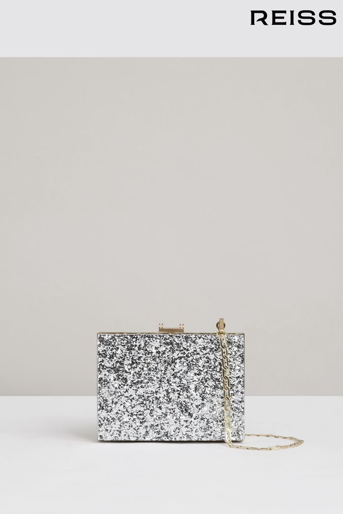 Next grey clutch bag new arrivals