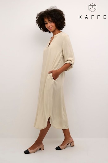 Kaffe Casual Fit Cream Dora Pocket Maxi Dress (E92699) | £60