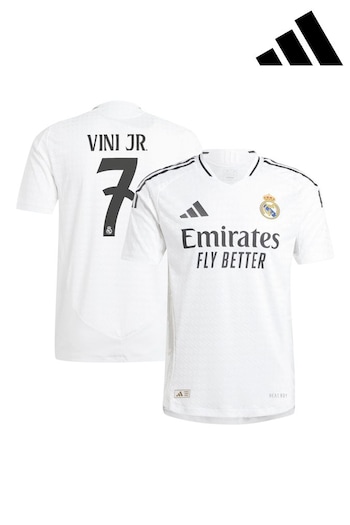 adidas White Real Madrid Home Authentic Shirt 2024-25 (E93558) | £145