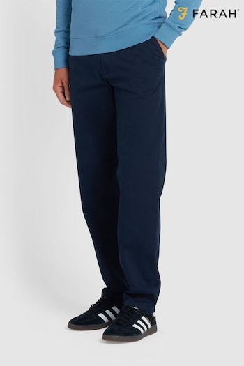 Farah Blue Norwood Stretch Twill Chinos (E93586) | £60