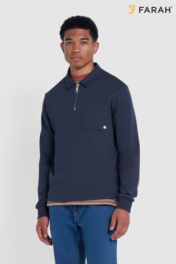 Buy Men s Farah Long Sleeve Tops Online Next UK