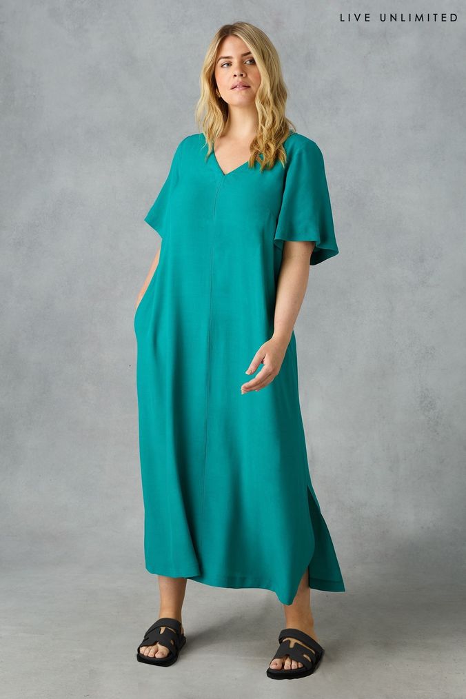Buy Women s 20 Live Unlimited Hobbs Midi Plain V Neck Dresses Online ArvindShops