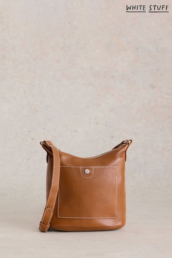 White Stuff Brown Mini Fern Leather Cross-Body Bag (E93862) | £49