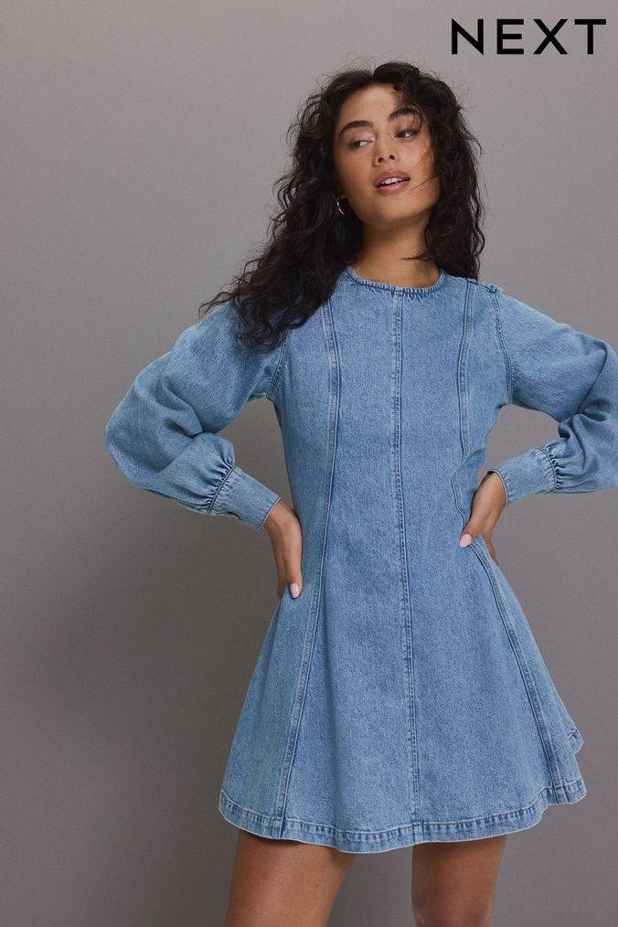 Mini Denim Dresses Next Official Site