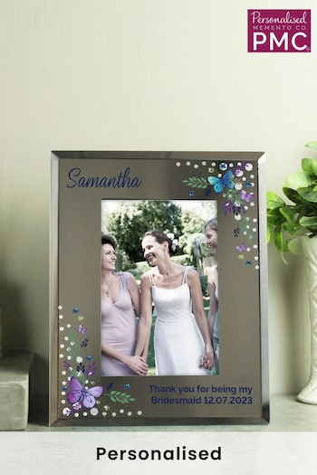 Personalised Butterfly 6 x 4 Glass Photo Frame by PMC (E94603) | £20