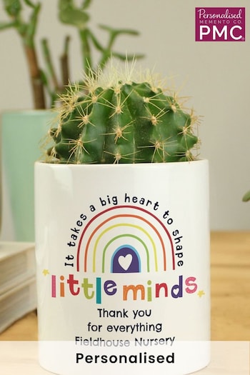 Personalised Teachers Shape Little Minds Ceramic Storage Pot by PMC (E94659) | £14