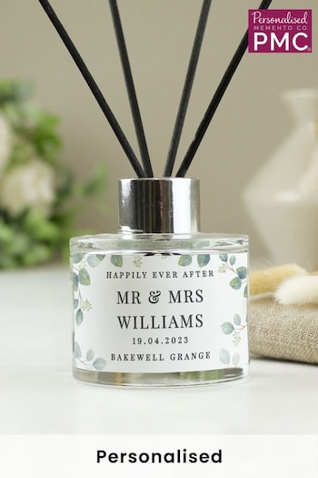 Natural Personalised Botanical Wedding Reed Diffuser by PMC (E94798) | £15